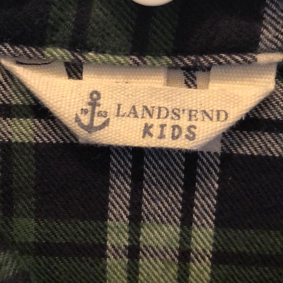 Lands’ End Kids Flannel Shirt Size M (10-12) - Picture 2 of 5